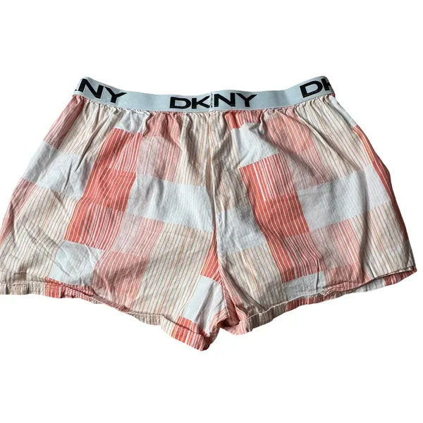 DKNY Pink Striped Casual Shorts Size M Women’s Loungewear - Image 4