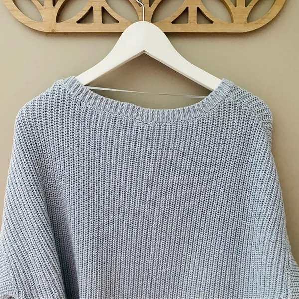 Free People Knit Sweater Blue Sz Small - Image 6