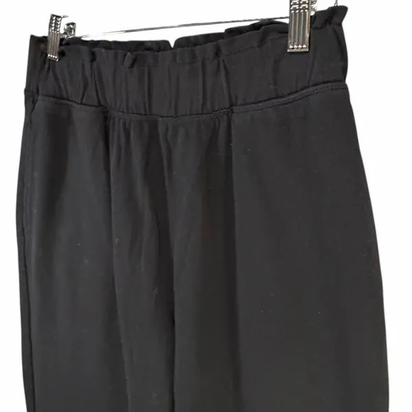 Reserved‎ Flared Sweatpants Size M Black Cotton Jersey Lounge Comfort Athleisure - Image 3