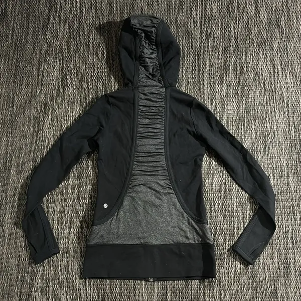 Lululemon Pure Balance Full Zip Jacket Black Grey Size 4 - Image 2