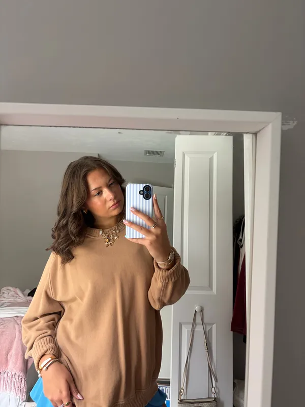 AERIE Brown Oversized Crewneck - Image 2
