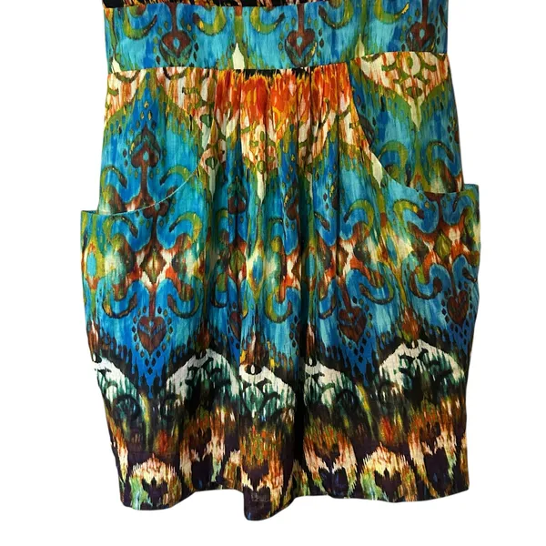 Guess Los Angeles VTG Mini Sheath Dress Y2K Watercolor Formal Party Dress - Image 4
