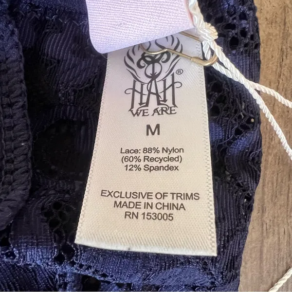 HAH Chi Navy Bralette Size Medium SKU#S2480 Blue - Image 7