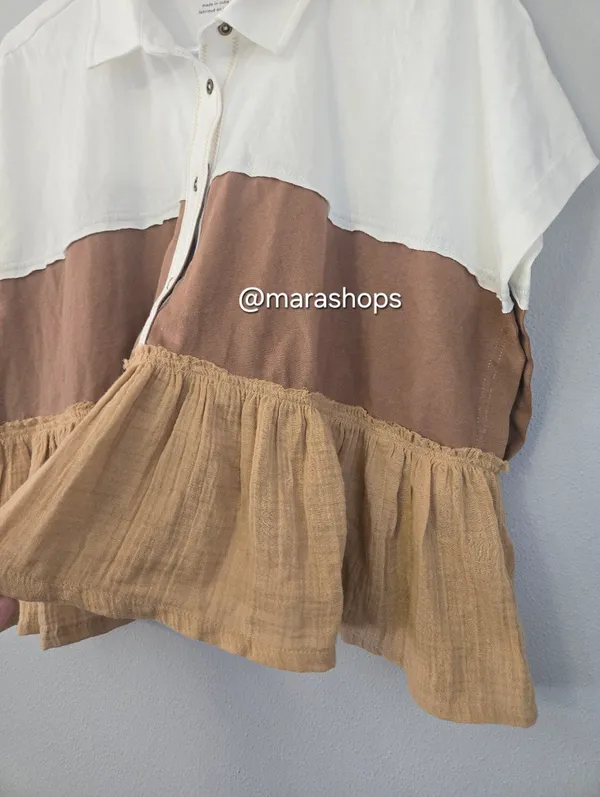 Anthropologie Pilcro Bonfire Rugby Top - Image 4