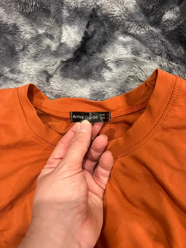 Cropped burnt Orange tank top - Image 2