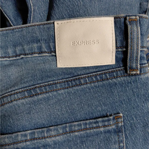 Express 70s Flare Jeans Womens Size 14R Blue Denim Y2K Western Boho Festival - Image 11