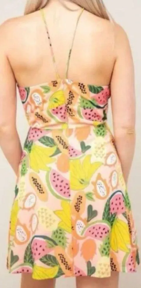 Hutch By Anthropologie Mixed Fruit Halter Dress Size 10 New - Image 2