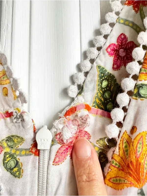 Farm Rio Macaw Bloom Off-White Mini Dress - Image 9
