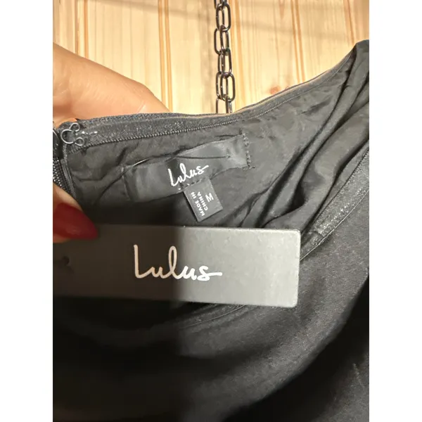 NWT Lulus Compelling Style Black Strapless Mini Dress Party Night Out Size M - Image 4