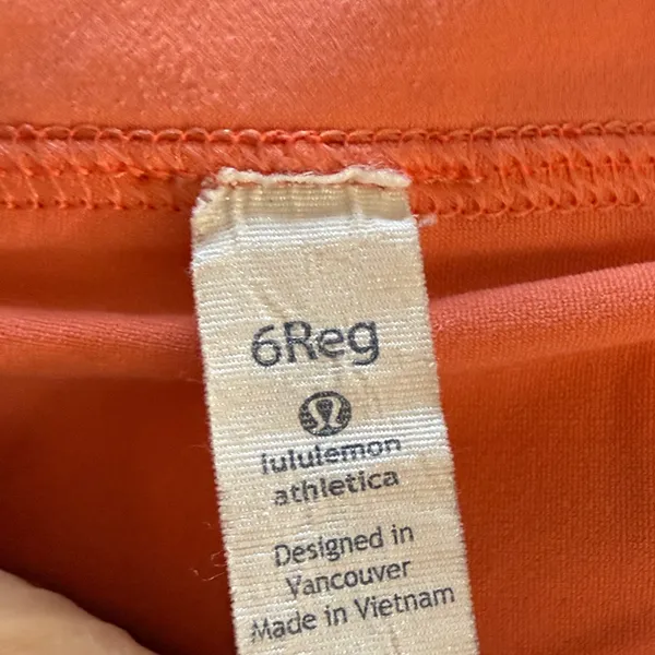 lululemon Orange Performance Skort Size 6 Women’s Tiered Athletic Skirt - Image 5