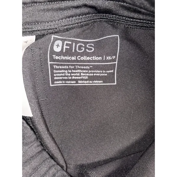 figs scrub set Catarina top (s) & zamora joggers (xs/p) black - Image 8