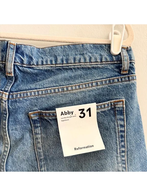 Reformation Abby Low Rise Straight Jeans - Image 6