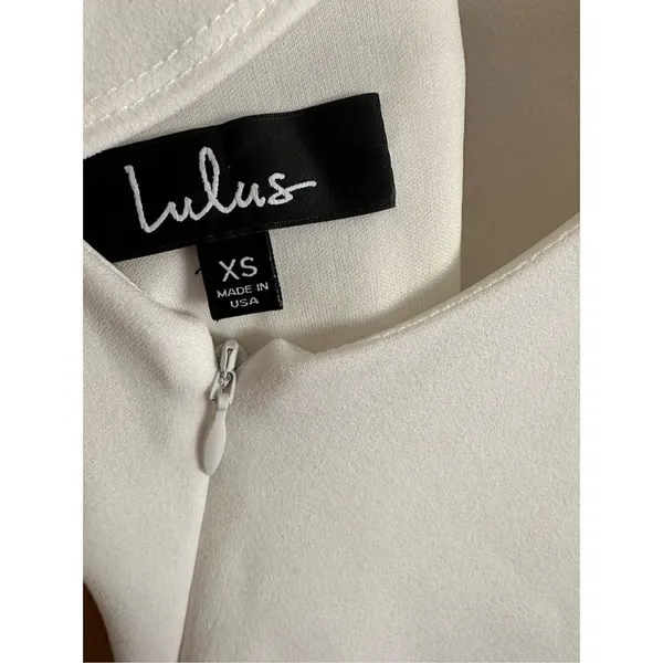 Lulus Your Time White Off-the-Shoulder Bodycon‎ Dress XS - Image 6