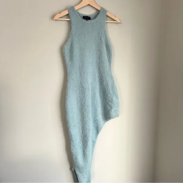 BARDOT Revolve The Fluffy Knit Asymmetrical Midi Dress Size XS - Image 2