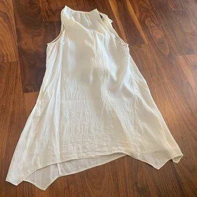 cream silk ruffled tunic - Image 9