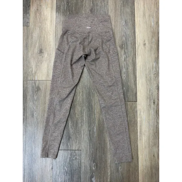 Aerie Womens High Waisted Leggings XS Taupe Heather Yoga Activewear Athletic - Image 6
