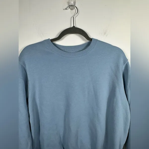 Abercrombie &‎ Fitch Soft A&F Cropped Sweatshirt Blue Crewneck Pullover Size XS - Image 4