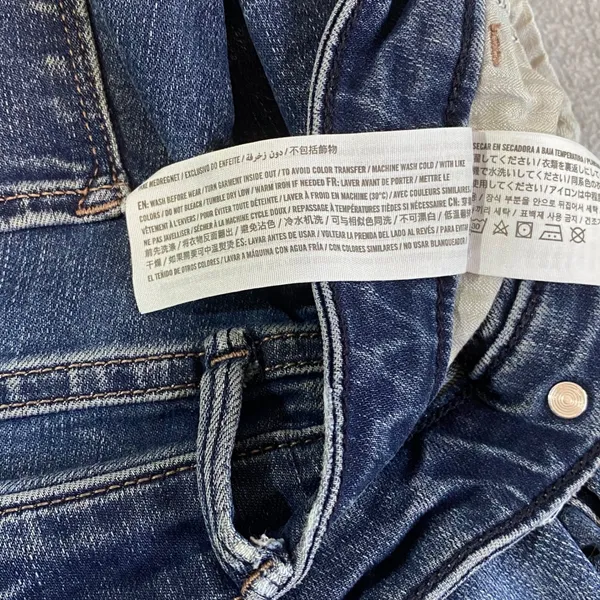 Abercrombie & Fitch Harper Low Rise Ankle Women's Size 27/4s Blue‎ Raw Hem EUC - Image 9