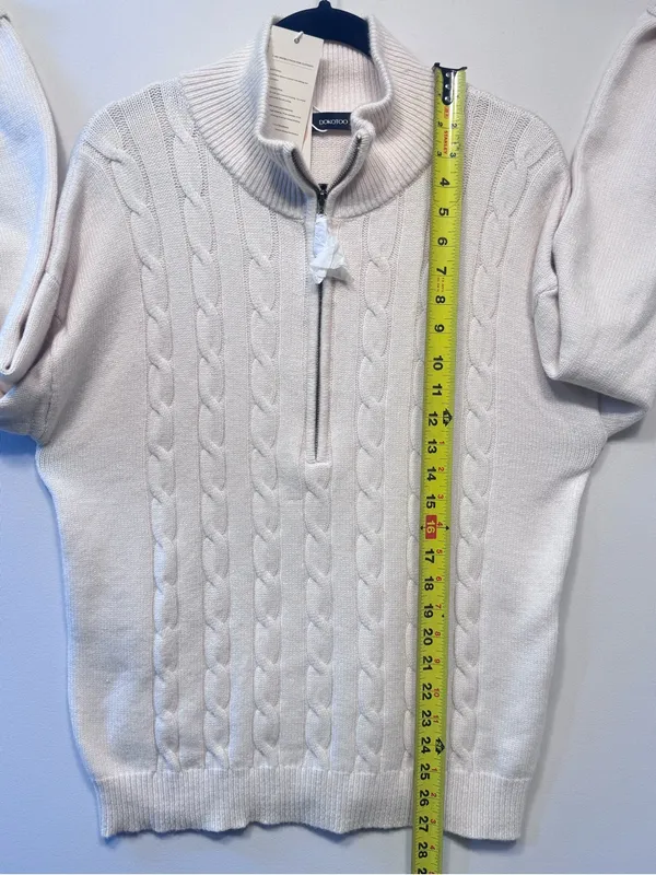 Dokotoo Sweaters 2026 Fall Winter Quarter Zip Ribbed Cable Knit size med nwt - Image 8