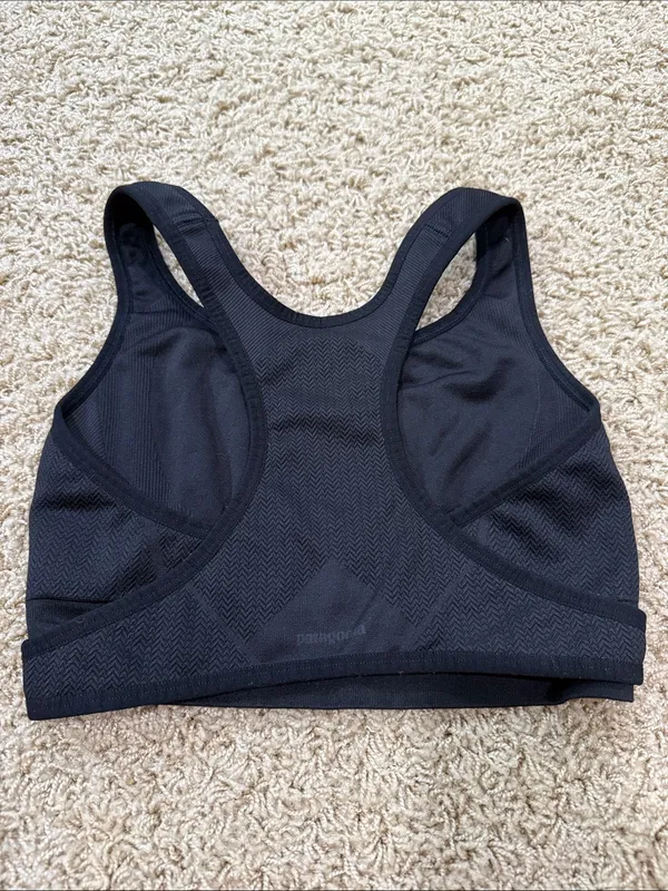 Patagonia Sports Bra Women’s Medium Black | Front Adjustable Band | Medium Suppo - Image 3