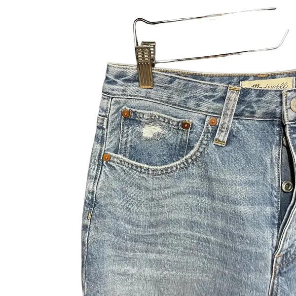 Madewell The Dadjean Destroyed‎ Edition Jeans Dustin Wash Size 27 - Image 7
