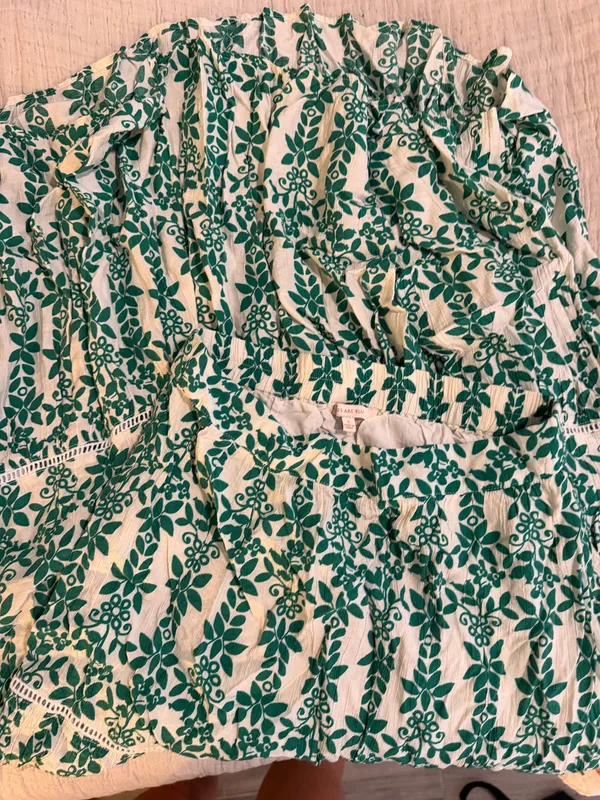 Skies Are Blue green floral maxi skirt S - Image 8