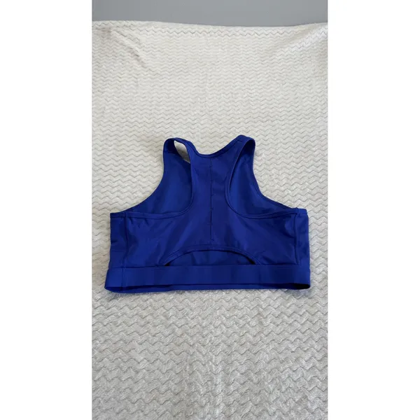Nike Womens High Neck Racerback Sports Bra Royal Blue Large 445687-477445 - Image 2