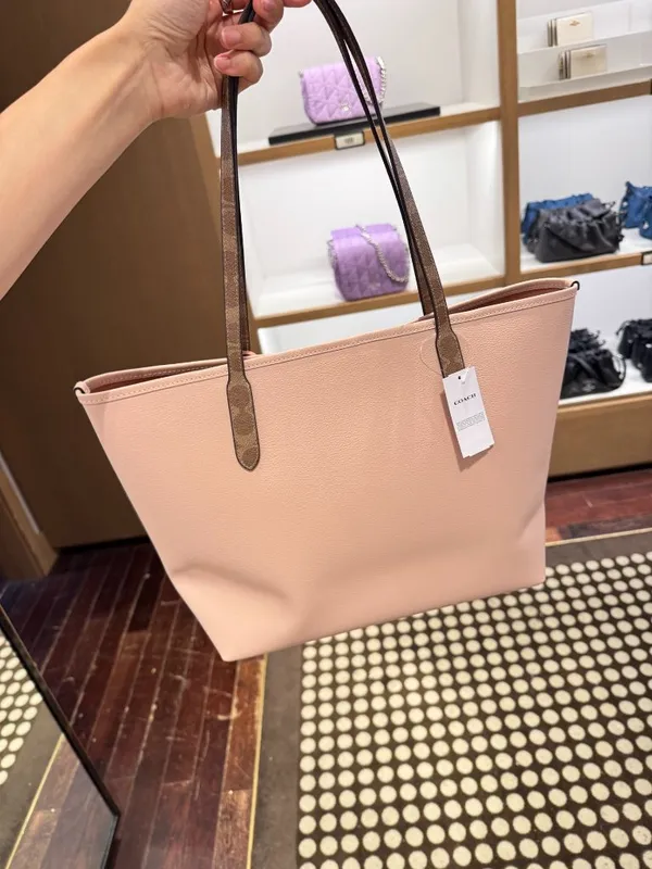 NWT Coach City Tote Bag With Shell Charm CBH78, Cream/Tan - Image 2