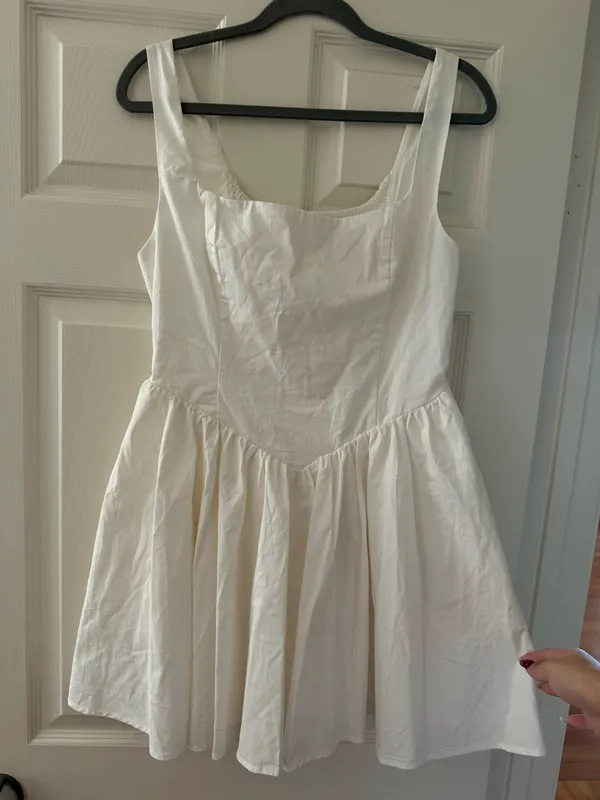 Princess Polly Straplie Mini Dress White - Image 8