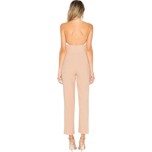NWT REVOLVE x Chrissy Teigen‎ Micah Halter Open Back Jumpsuit in Nude Size XS - Image 2
