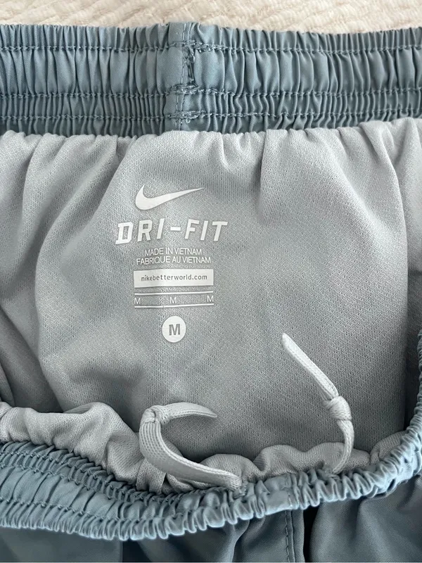 Nike Tempo Shorts Light Gray and Teal - Image 4