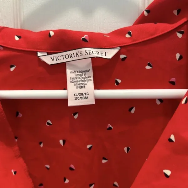 Victoria’s Secret Red Short-Sleeve Pajama Romper - Image 2