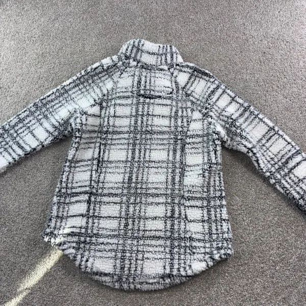 No Boundaries Womens Small Sherpa Pullover Fleece‎ Plaid Quarter Zip Gorpcore - Image 6