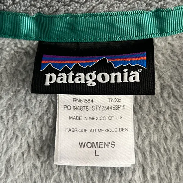 Patagonia Re-tool Polartec Gray Fleece Zip Up Vest - Image 4