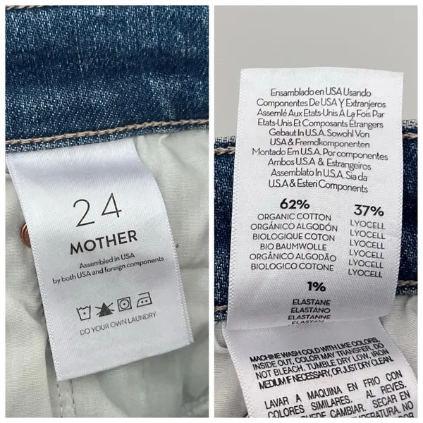 MOTHER The Insider Ankle High Rise Bootcut Distressed Jeans Bloom and Doom 24 - Image 7