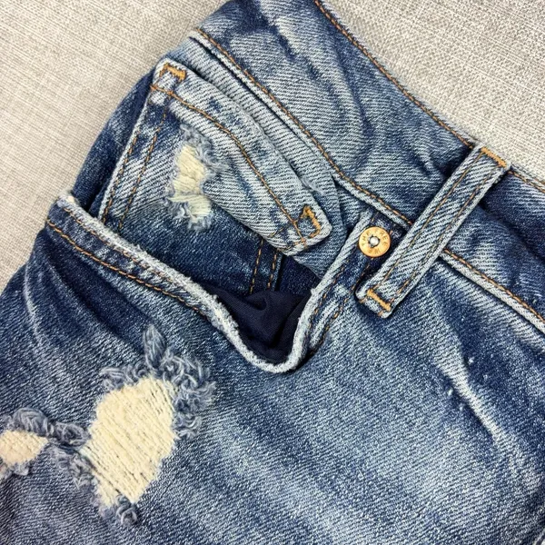 We The Free Jeans Womens 27 Blue Medium Wash High Rise Straight Distressed Denim - Image 7