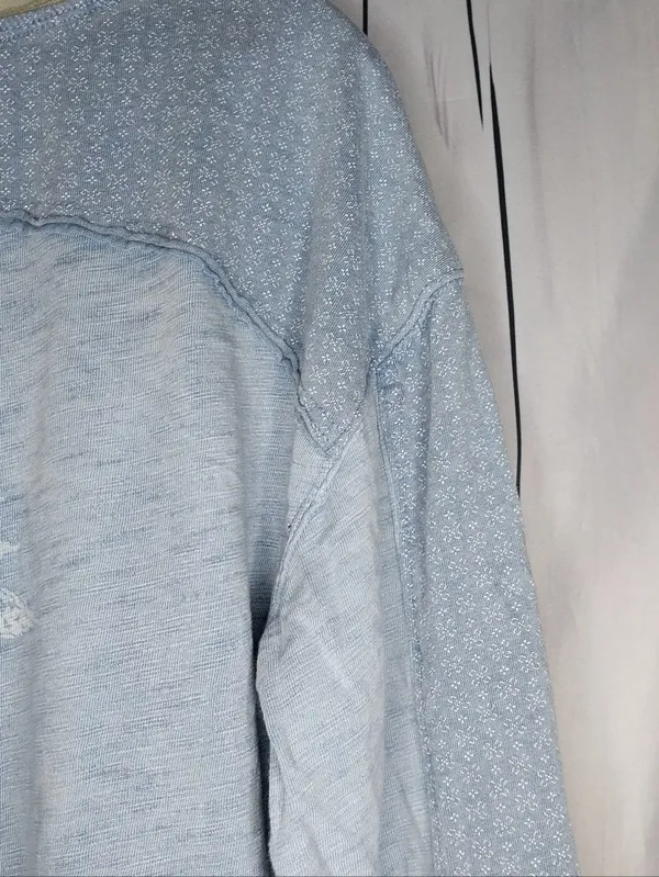 We The Free Free People Petal Pusher Pullover Boho Light Blue Long Sleeve Top - Image 10