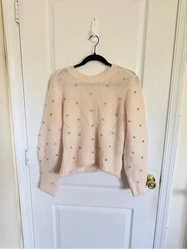 Self Portrait Diamanté Back Twist Sweater Size M - Image 6
