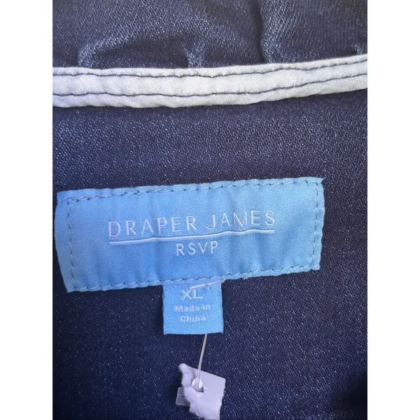 NWT Draper James RSVP Ruffle Trim Dark Denim Jacket Size XL - Image 16