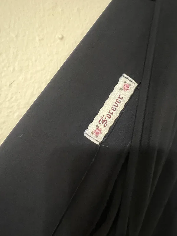 Flattering Long Black Dress Size M - Image 6