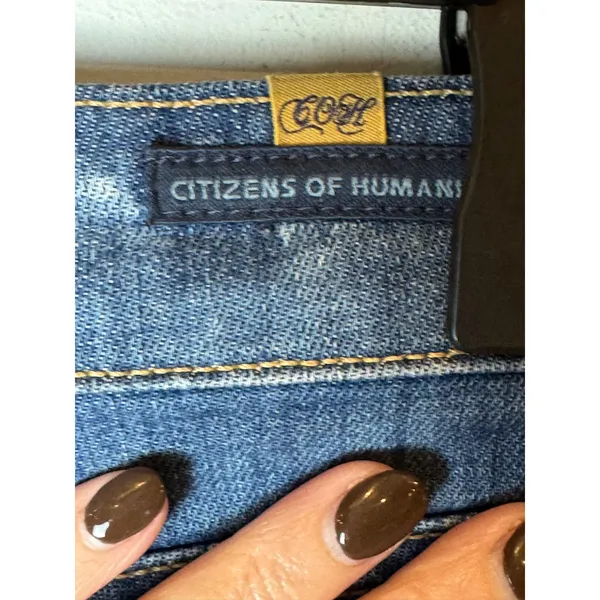 Citizens of Humanity Shorts Women 24 Blue Denim Faded Cut Off Jean Shorts Preppy - Image 5