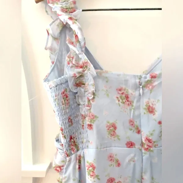 Abercrombie & Fitch Floral Asymmetric Ruffle Maxi Dress Size Small NWT Tiered - Image 11