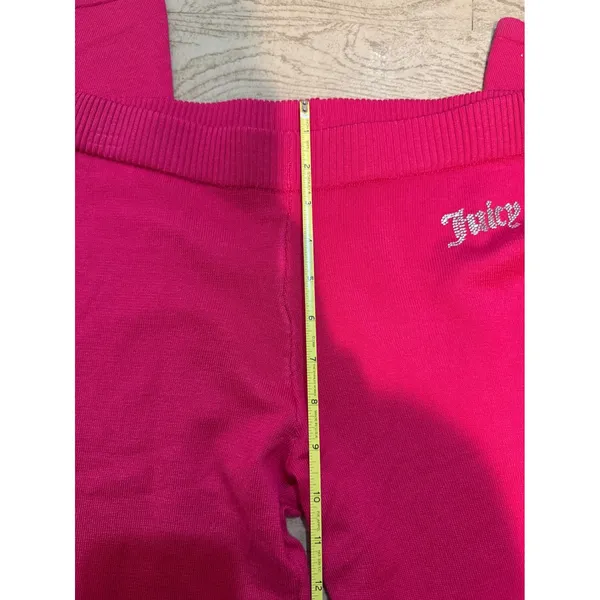 NWT Juicy Couture Vixen Pink Knit Tracksuit Set Hoodie Flare‎ Pants Small - Image 7