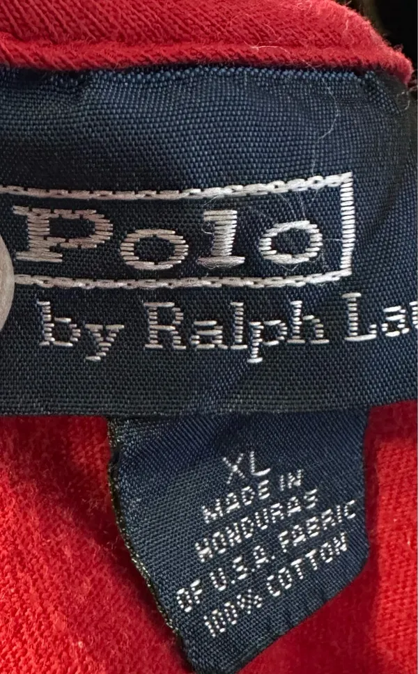 Polo by Ralph Lauren Red Pocket Tee is a size X-Large. - Image 3