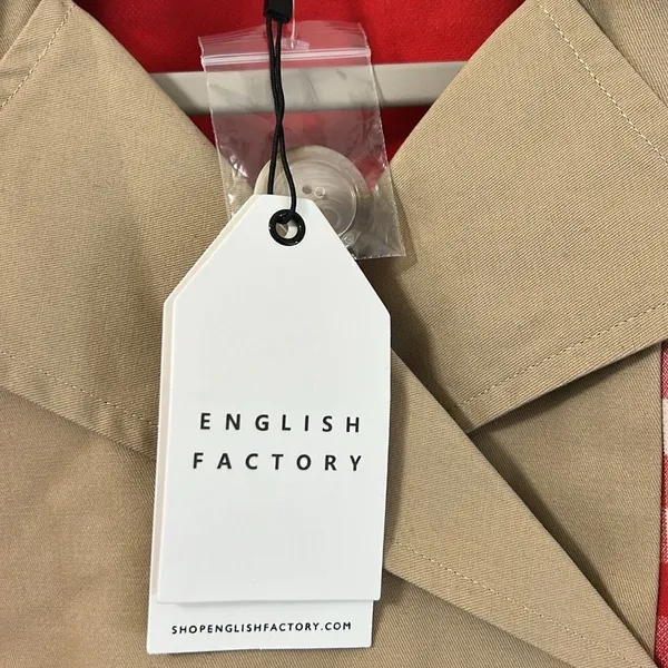 Anthropologie English Gingham Cropped Jacket(Size Medium) - Image 10