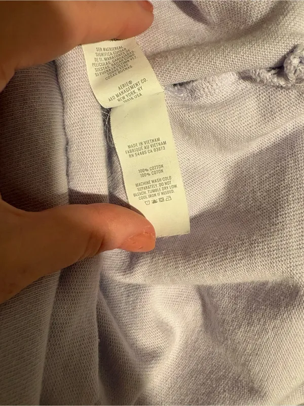 aerie Lavender Cropped 100% Cotton Polo with White Collar 💜 - Image 7