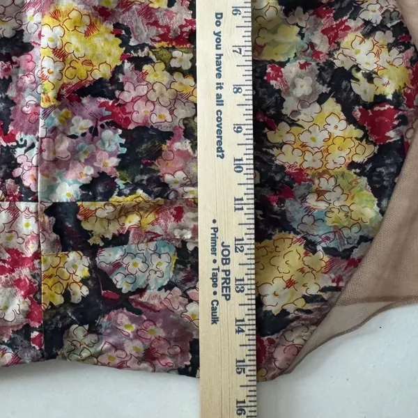 Anthropologie Zehavale Floral Mesh Sheath Dress Sleeveless‎ Romantic Size 4 Boho - Image 5