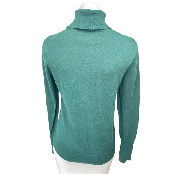1.State Green Teal Long Sleeve Turtleneck Cutout Pullover Sweater Top Size M - Image 3
