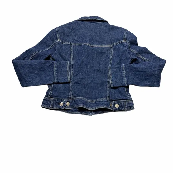 💙 J.Crew Classic Dark‎ Wash Denim Jean Jacket XS 🧵 - Image 3