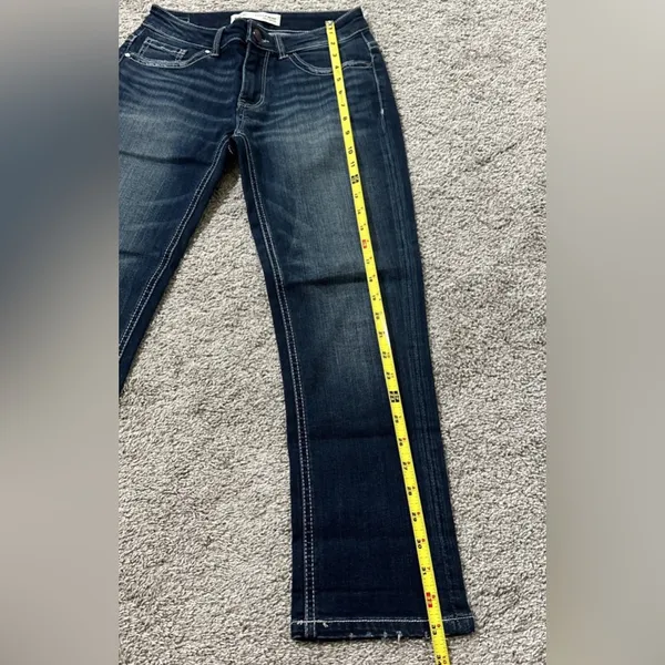 BKE Stella Med Rise Slim Fit Women's Dark Blue Jeans - Image 3